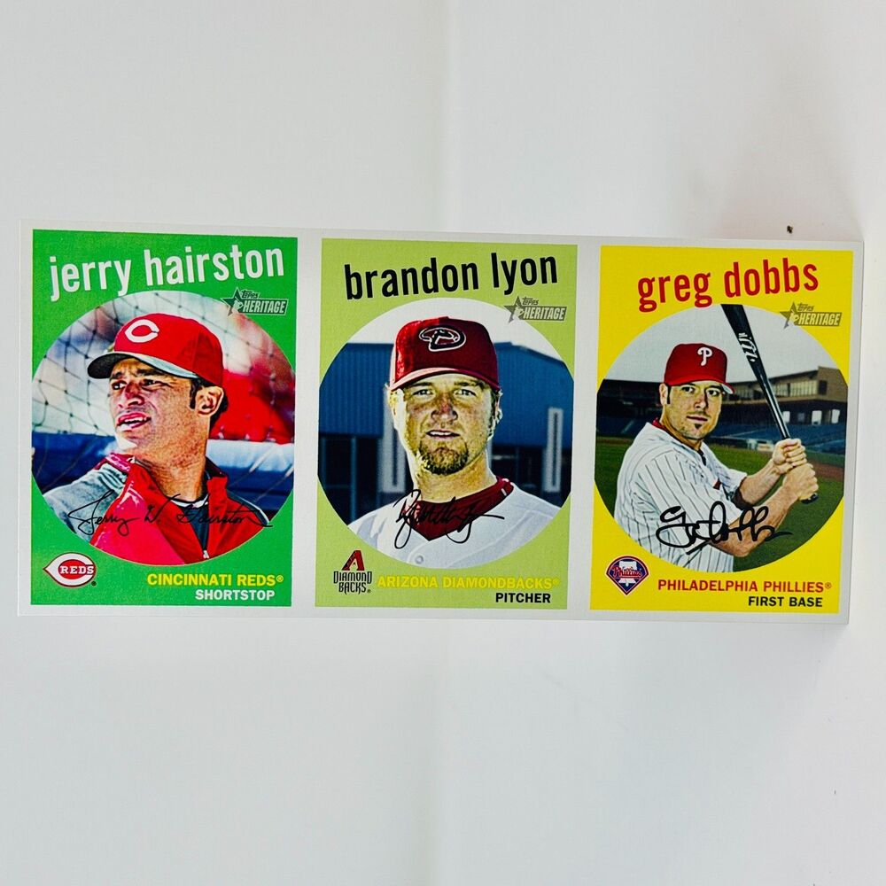 2008 TOPPS HERITAGE BOX TOPPER JERRY HAIRSTON, BRANDON LYON, GREG DOBBS